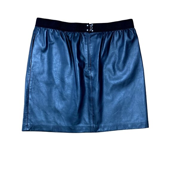 Ann Taylor LOFT Black Leather Skirt Above the Knee Size 10 - Picture 3 of 14